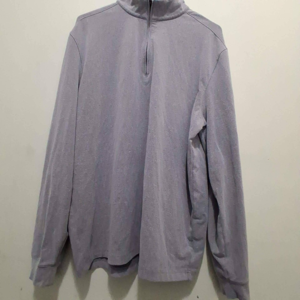Johnnie-O Mens Meteor Grey Quarter Zip Pullover Fleece JMKO1410 Size L ECC Logo